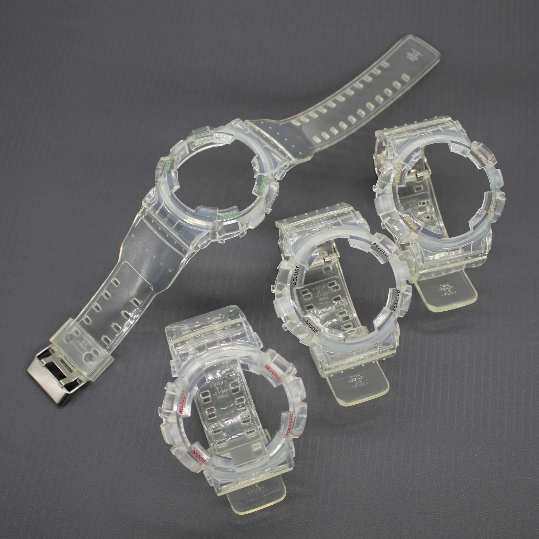 Replacement GD/GA/GAX/GLX100 120 Transparent One Piece Band Watch Strap Case Resin Protective Case Conversion