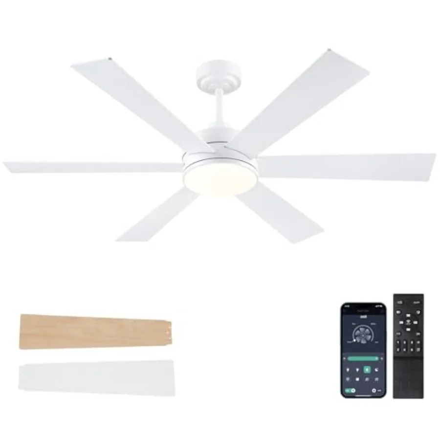 

Farmhouse Rustic Ceiling Fans with Lights and Remote, Bedroom Living Room Kitchen Fans Ceiling with Light Chandier