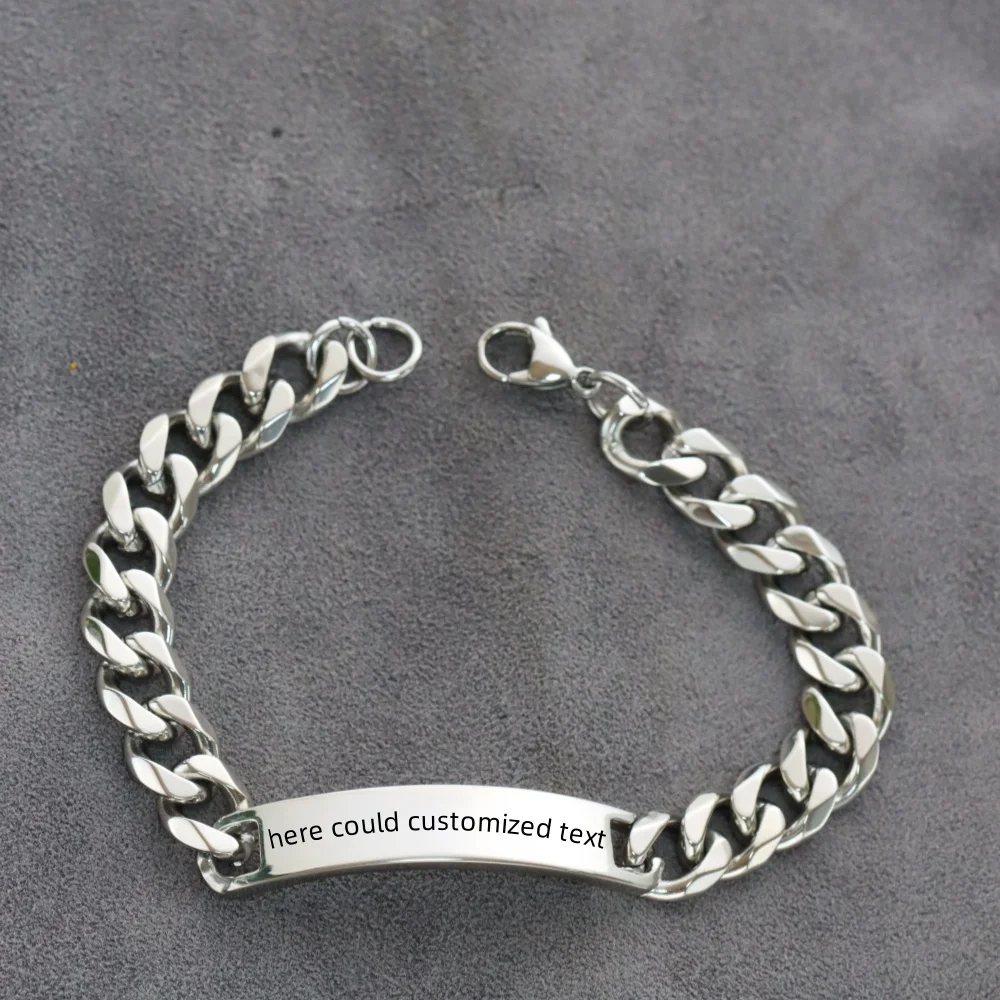 شخصية نقش رسالة معنى الرجال هدية ، الكوبية سلسلة سوار ، مخصص الرجال أبي الأب زوج صديقها هدية ، عيد الحب'