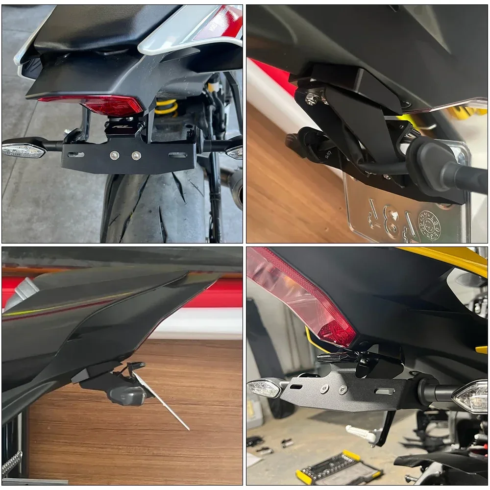 لوحة ترخيص حامل مصباح ليد لياماها YZF R1/M/S R1M R1S 2015-2024 YZFR1M 2021 دراجة نارية الذيل مرتب الحاجز مزيل YZFR1