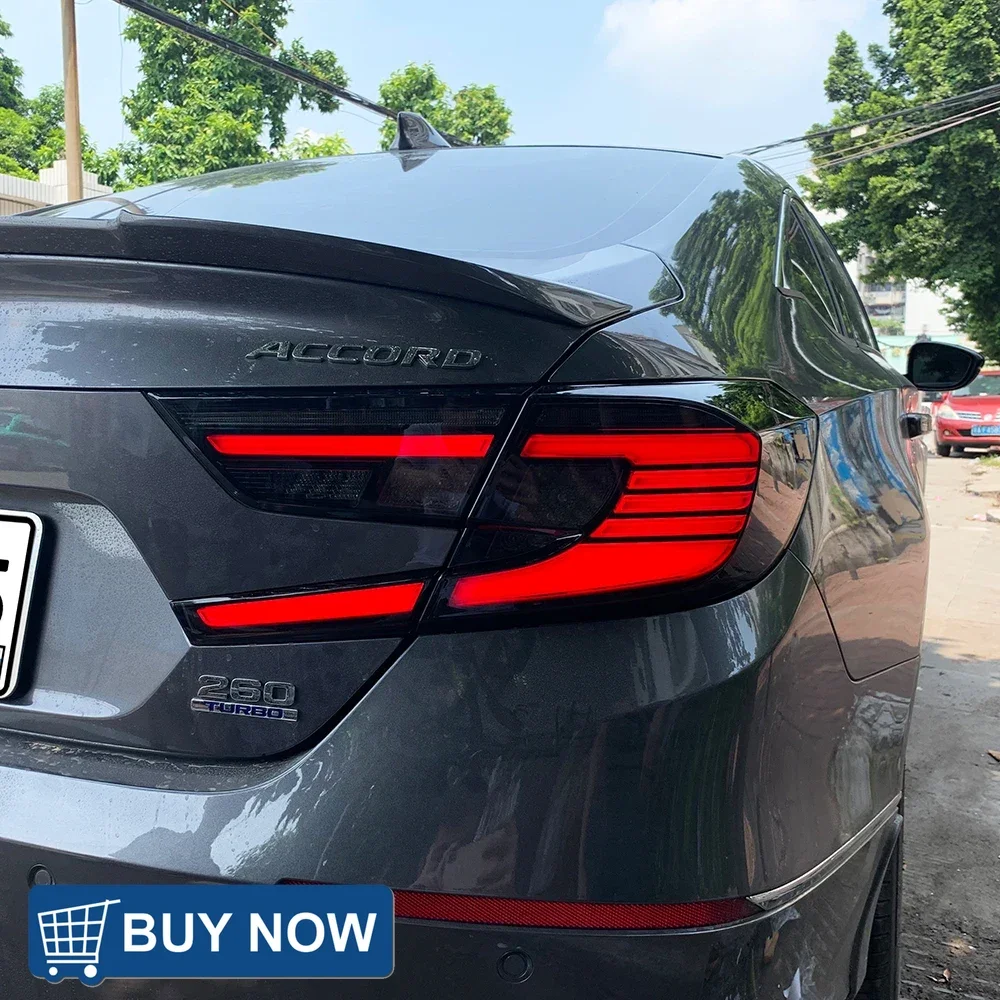 

Авто задние фонари для Honda Accord 2018-2021, светодиодные автомобильные задние фонари в сборе, обновленный стример, противотуманный тормоз, аксессуары для указателей поворота