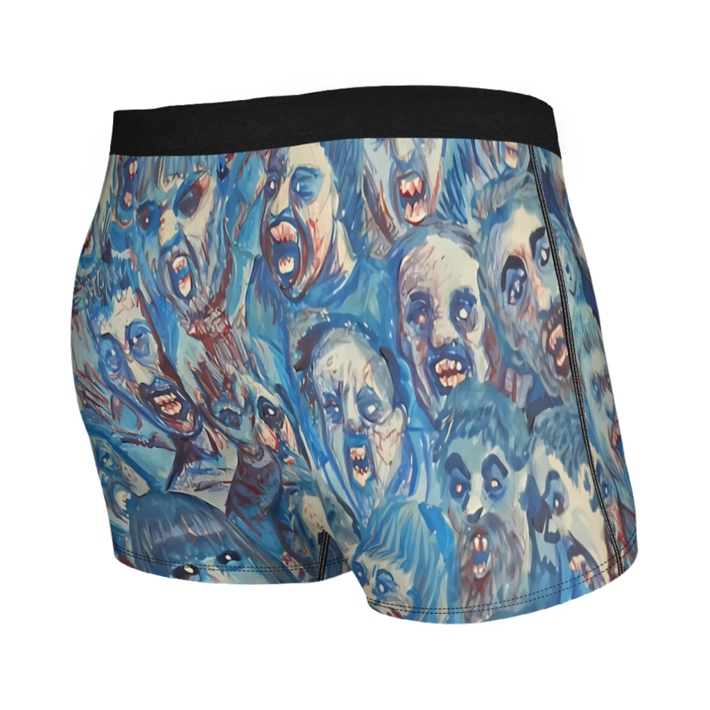 Blue Zombie Horde The Walking Dead Underpants Breathbale Panties Men's Underwear Sexy Shorts Boxer Briefs