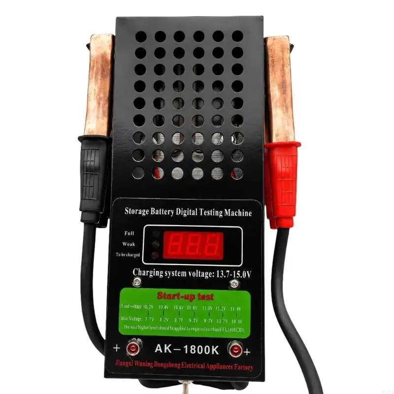 12 V Digital Battery Load Tester with LED Screen, Three Condition Indicators, Starting-Load Check, and Charging System D7YA