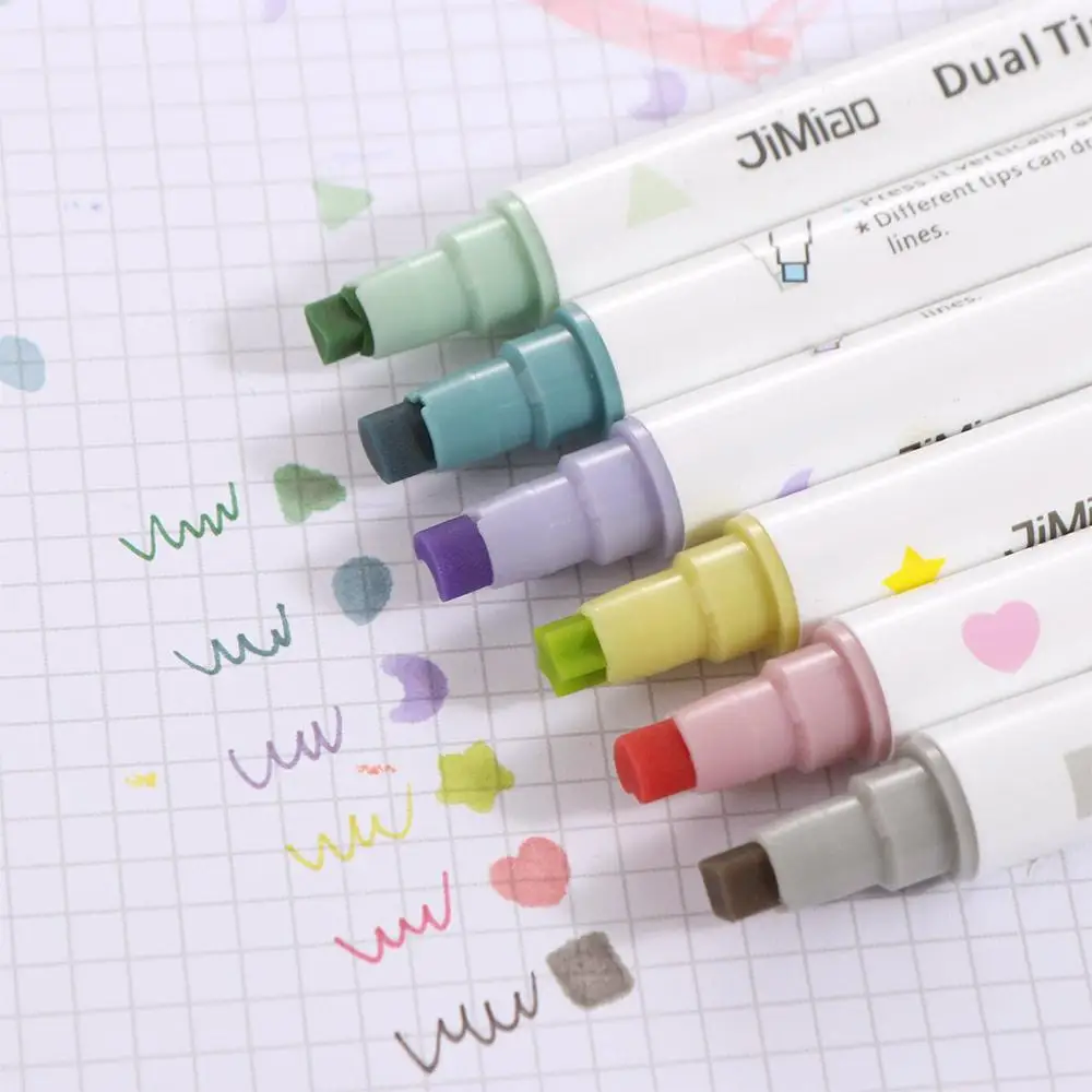 

Stars Moon Children's Seal Watercolor Pen Heart Graffiti Double Headed Seal Pen Marking DIY Fluorescent Marker Birthday Gift