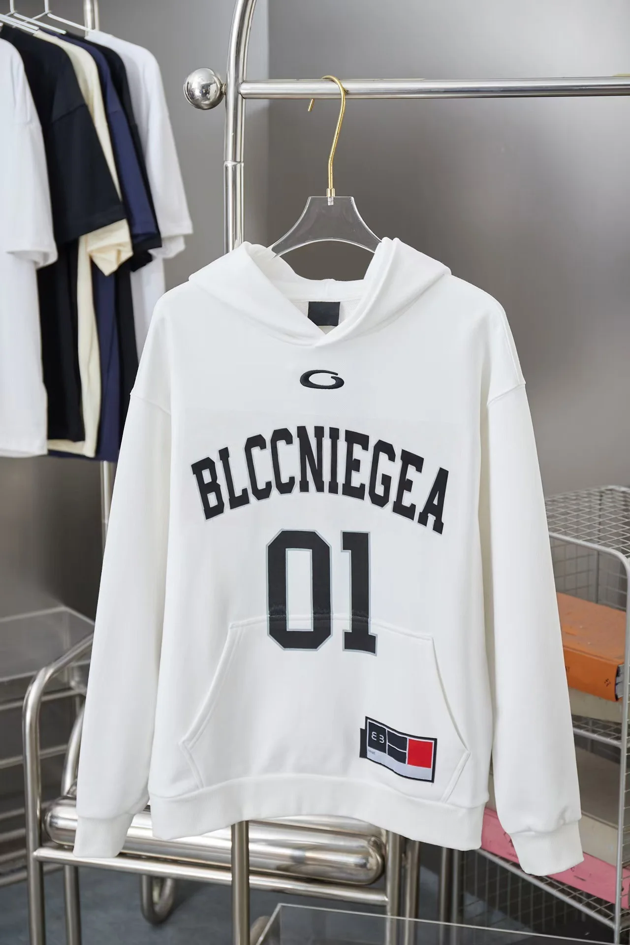 BLCCNIEGEA Heavyweight High-Quality Fashion Letter Print/Embroidered Pullover Hoodie Loose Fit Pure Cotton Paris B Hoodie Unisex