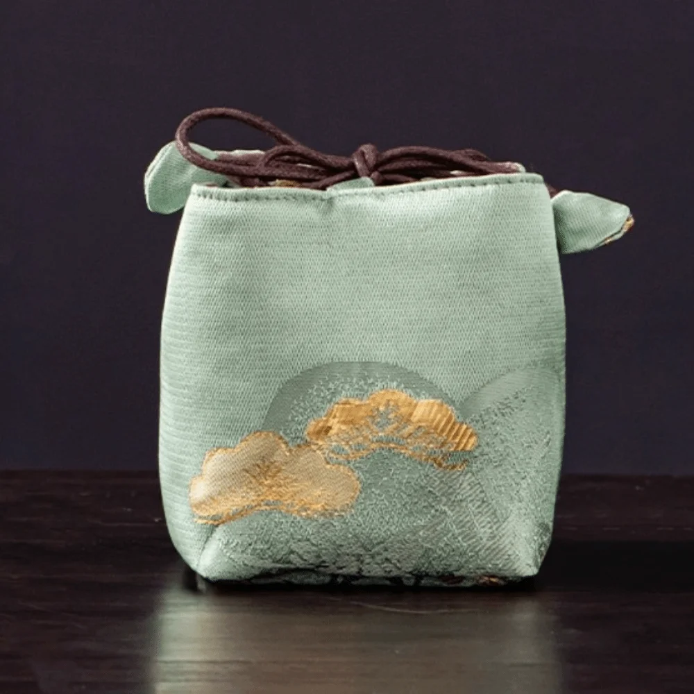

Chinese Style Brocade Tea Set Storage Bag Thickened Embroidered Chinese Style Bag Tea Cozy Travel Tea Set