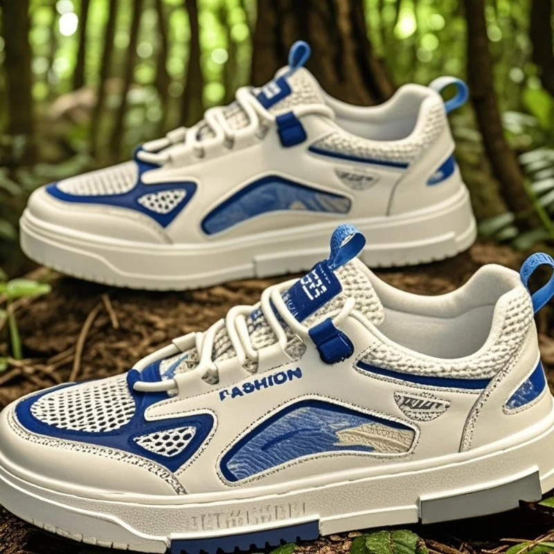 

2025 New Walking Casual Shoes Outdoor Running Sneakers Male Sports Sandals Mesh Breathable Fitness Trainers Thick Sole Shoes