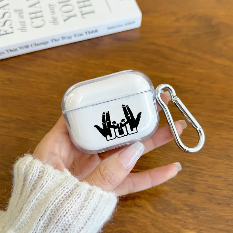 Jul rapper Earphone Protector Case AirPods Pro/Pro2 singer Jul logo TPU AirPods 3/4 Wireless Earphone Protector Cover Fans gift view 2