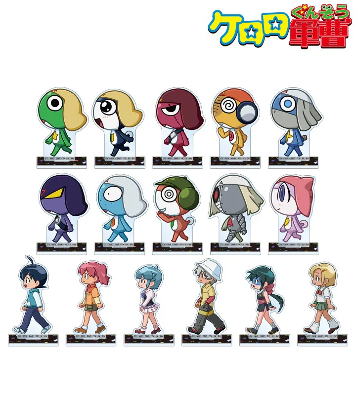 

New style Acrylic Stand Model Plate Decoration Originality Cute Anime Keroro Desk Figure Display Fans Products Gift 10CM