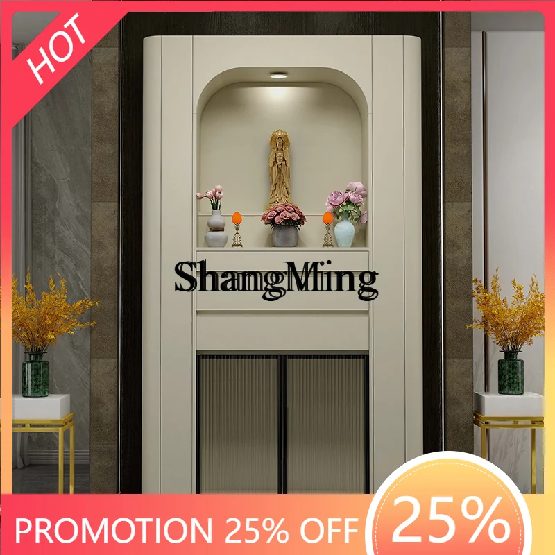 

ZYY Buddhist niche new Chinese vertical cabinet living room incense case household modern light luxury Buddhist platform