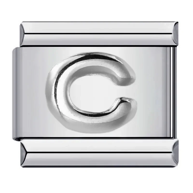 أساور موديلار من الفولاذ المقاوم للصدأ 9 مم بتصميم إيطالي مع حروف فضية للرجال والنساء 2025 جديدة بالجملة - 3