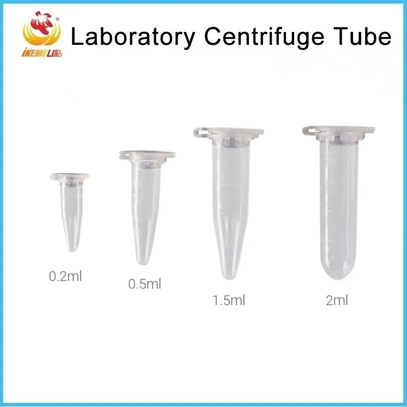 

IKEME 500pcs 1.5ml 2ml Pcr Micro Centrifuge Tube 0.5ml 1000pcs Transparent Test Tube Laboratory Centrifuge Tubes With Scale