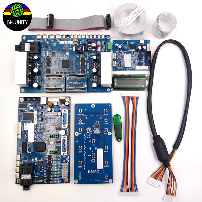 إصدار USB Hoson DX5 مجموعة لوحة رأس الطباعة Dx5 مجموعة نقل اللوحة الأمامية المزدوجة للطابعة المذيبة