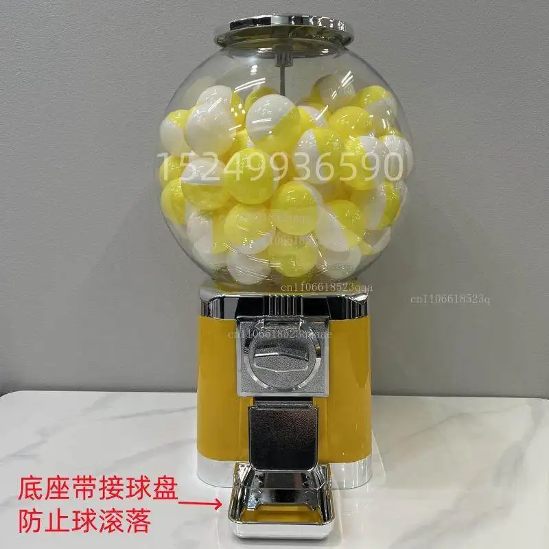 

Yellow 50mm big ball capsule machine coin machine large commercial round lottery machine
