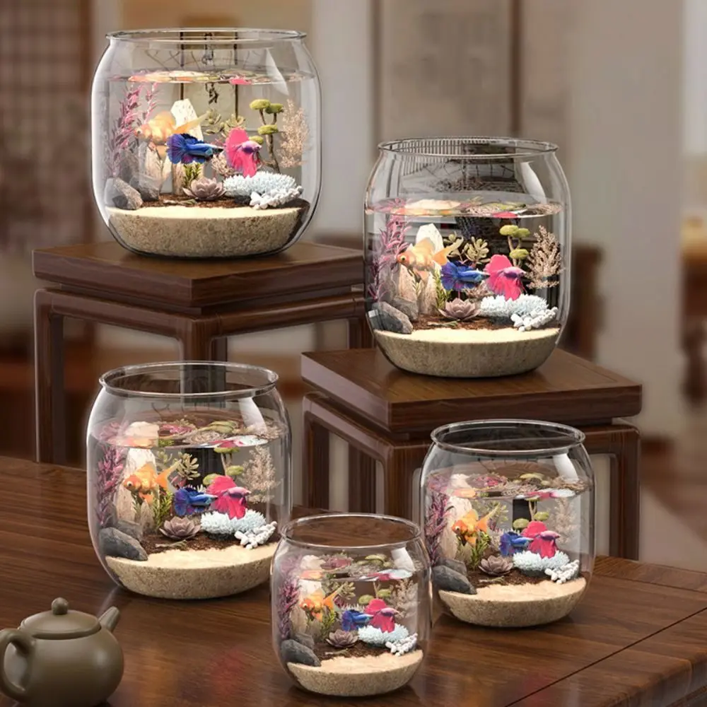 Plastic Ecological Tank Ultra Clear Creative Landscape Fish Tank Anti-broken Transparent Fish Bowl Living Room