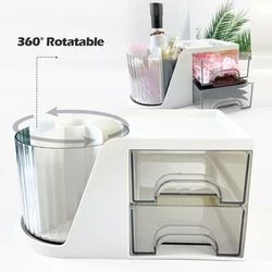 360 degree rotatable eyelash tool storage box, multifunctional white makeup storage box. Disposable Eyelash Brush, micro brushes