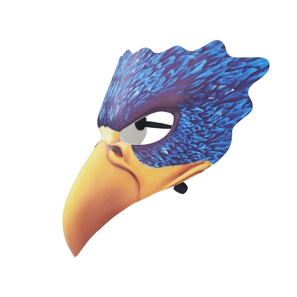 Printed Eagle Mask Various Bird Animal Halloween Party Dress Up Stage Show Carnival Prop