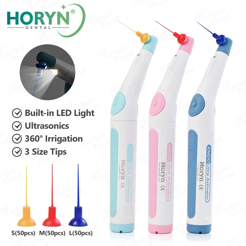 

HORYN Dental Endo Sonic Irrigator With 150 PCS Tips Dentist Vibration Cleaning Instrument For Root Canal Treatment