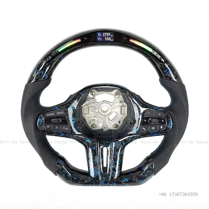 

LED M Sport Carbon Fiber Steering Wheel for BMW G01 G02 G05 G06 G07 G08 G18 G20 G21 G22 G24 G26 F40 F44 G30 G38 G80