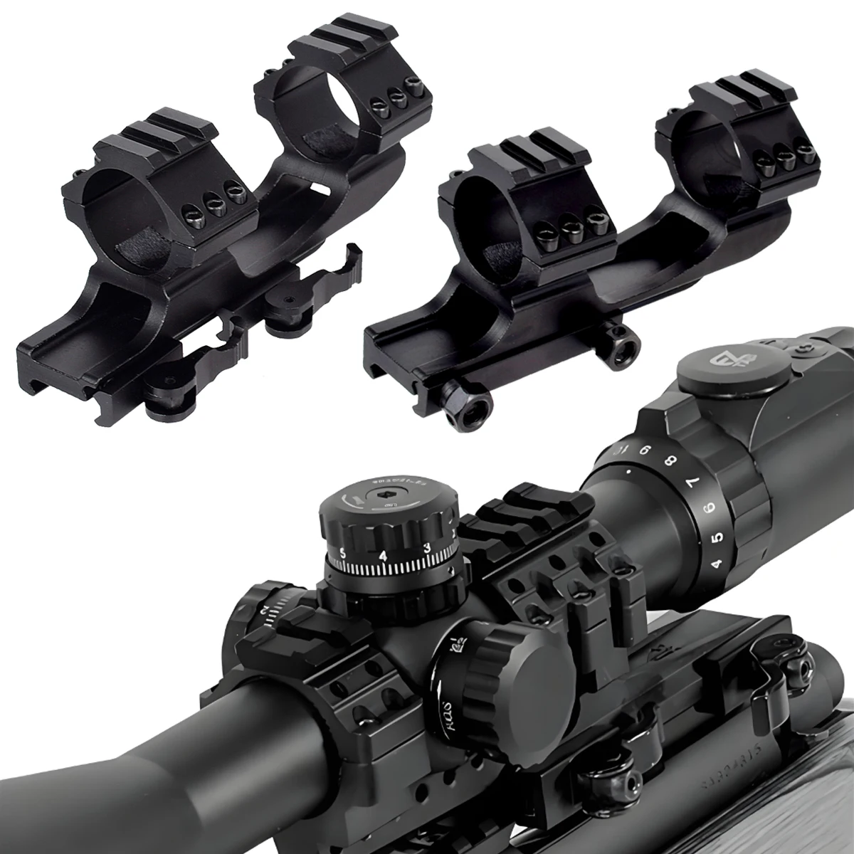 

Tactical 25.4mm 30mm Scope Ring Mount Quick Release M4 M16 AR15 Scope Mount 1"/30mm Dual Rings Hunting Accessories For 20mm Rail