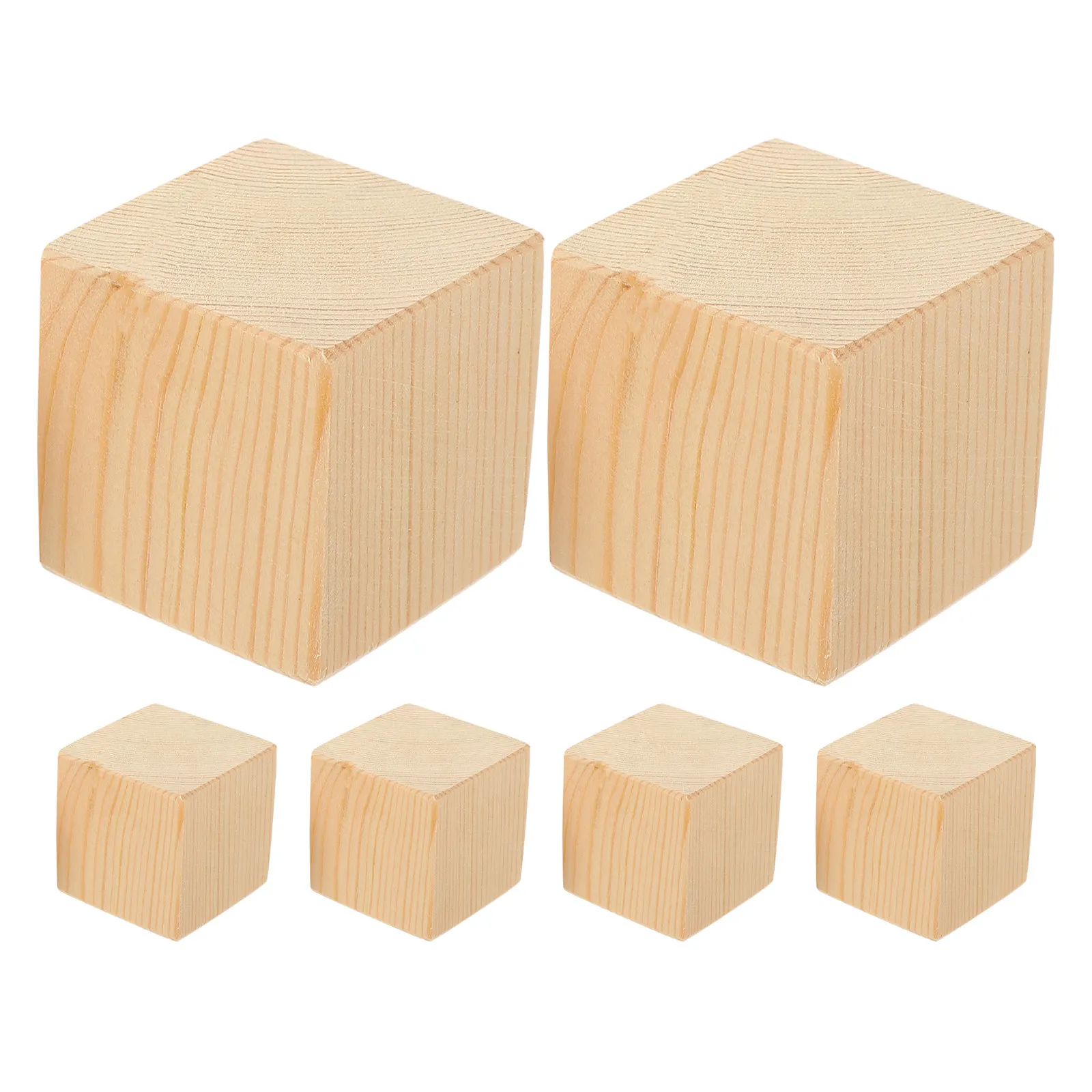 6Pcs Wood Furniture Riser Blocks Non-Slip Sofa Bed Leg Height Booster Heavy Duty Hardwood Feet Raise Desk Couch Table Frame