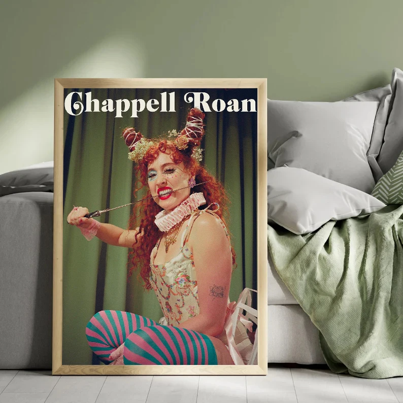 Vintage Chappell Roan Singer Portrait Classic Music Album Poster e stampe Canvas Painting Wall Art Pictures Home Decor Gift