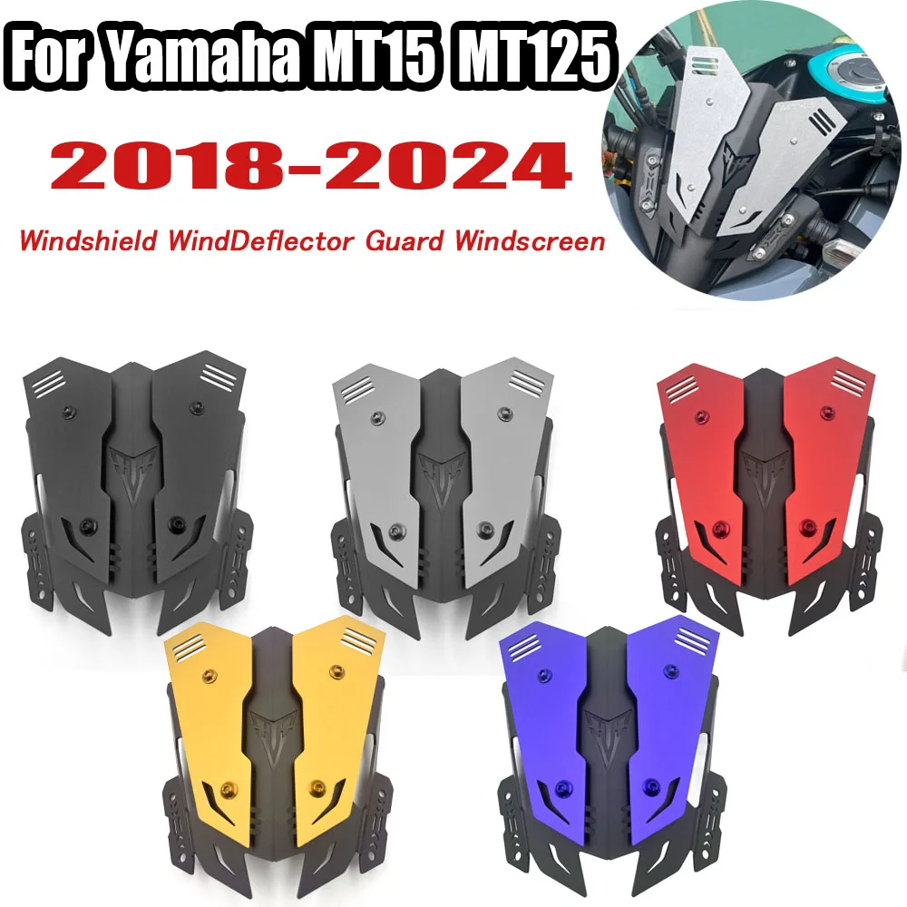 Accesorios de motocicleta para Yamaha MT15 MT-15 MT125 MT-125 MT 15 125 parabrisas deflector protector parabrisas capó a prueba de viento
