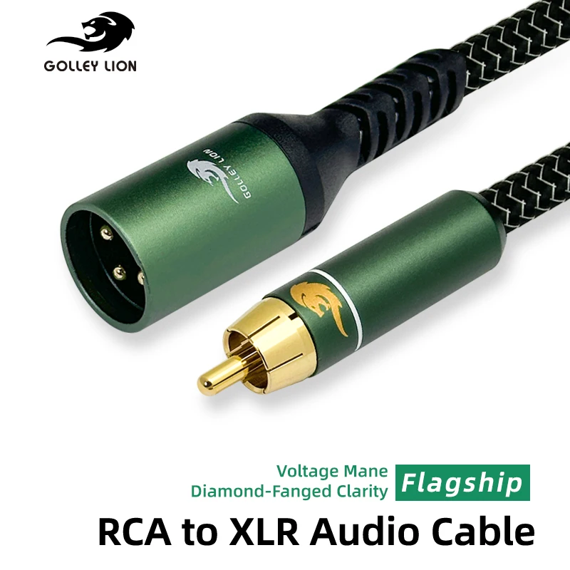

GOLLEY LION RCA Male to 3-Pin XLR Male Audio Cable for Mixer, Amp
