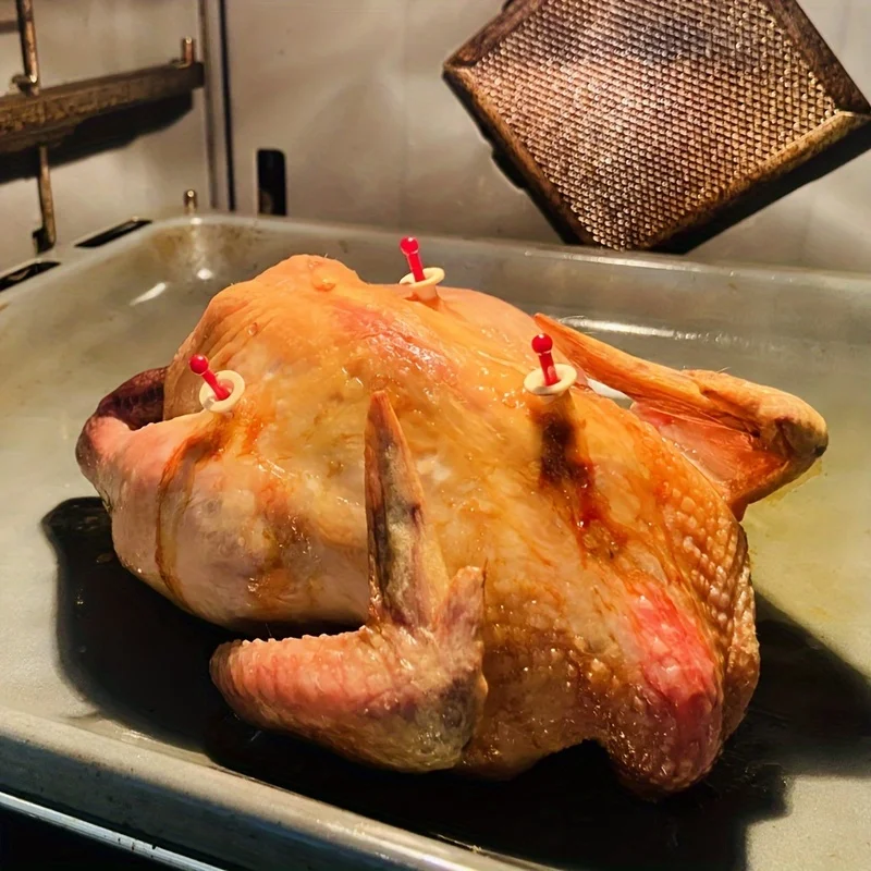 KT THERMO 2/6/12PCS Turkey Timer Pop Up Thermometer Poultry Disposable Cooking Thermometer for Turkey Chicken Meat