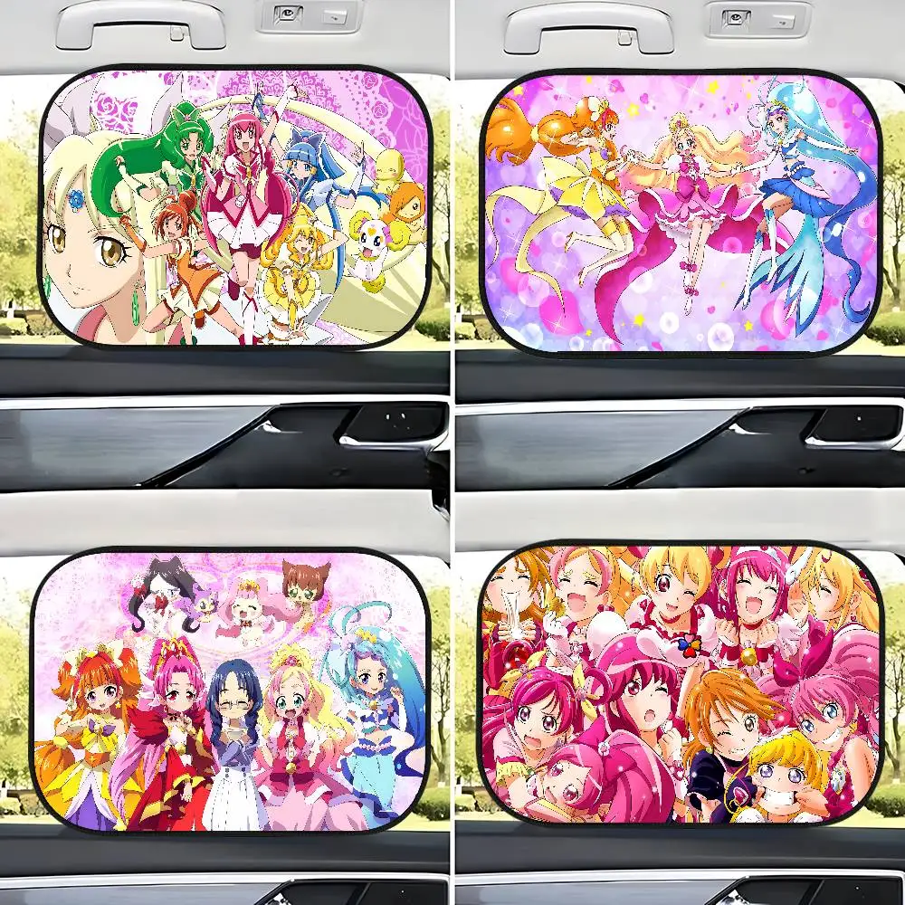 

P-Precure P-Princess Anime Car Sunshade Covers Cover Universal Windscreen Folding Visor Windshield Auto Sun Shade Accessories