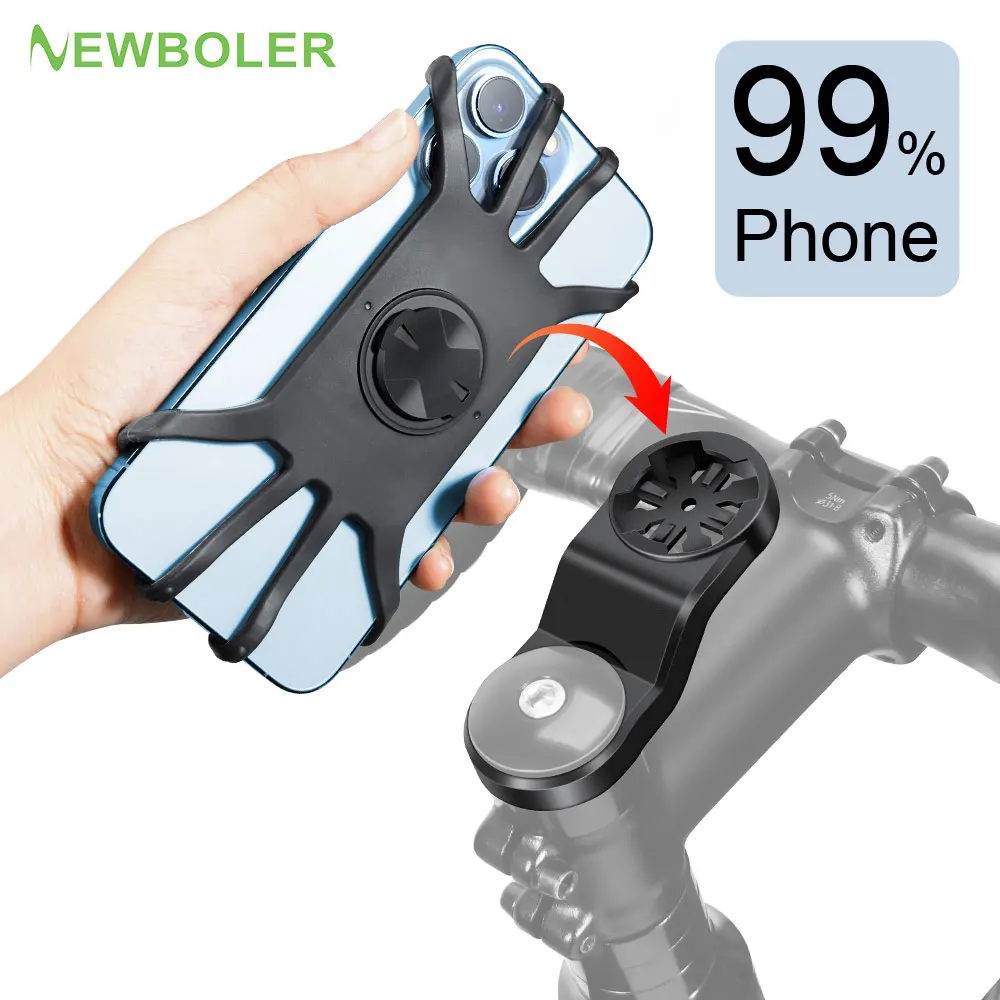 NEWBOLER  Bike Phone Holder Bicycle Stem Phone Mount Universal MTB/Road Bike Holder Quick Attach/Detach Bicycle Holder