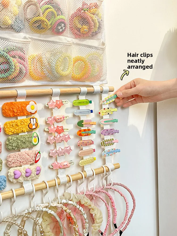 منظم تخزين معلق على الحائط لإكسسوارات شعر الأطفال متعدد الوظائف لربطات الشعر وربطات الشعر المطاطية ومشابك الشعر وحلقات الشعر ... #4