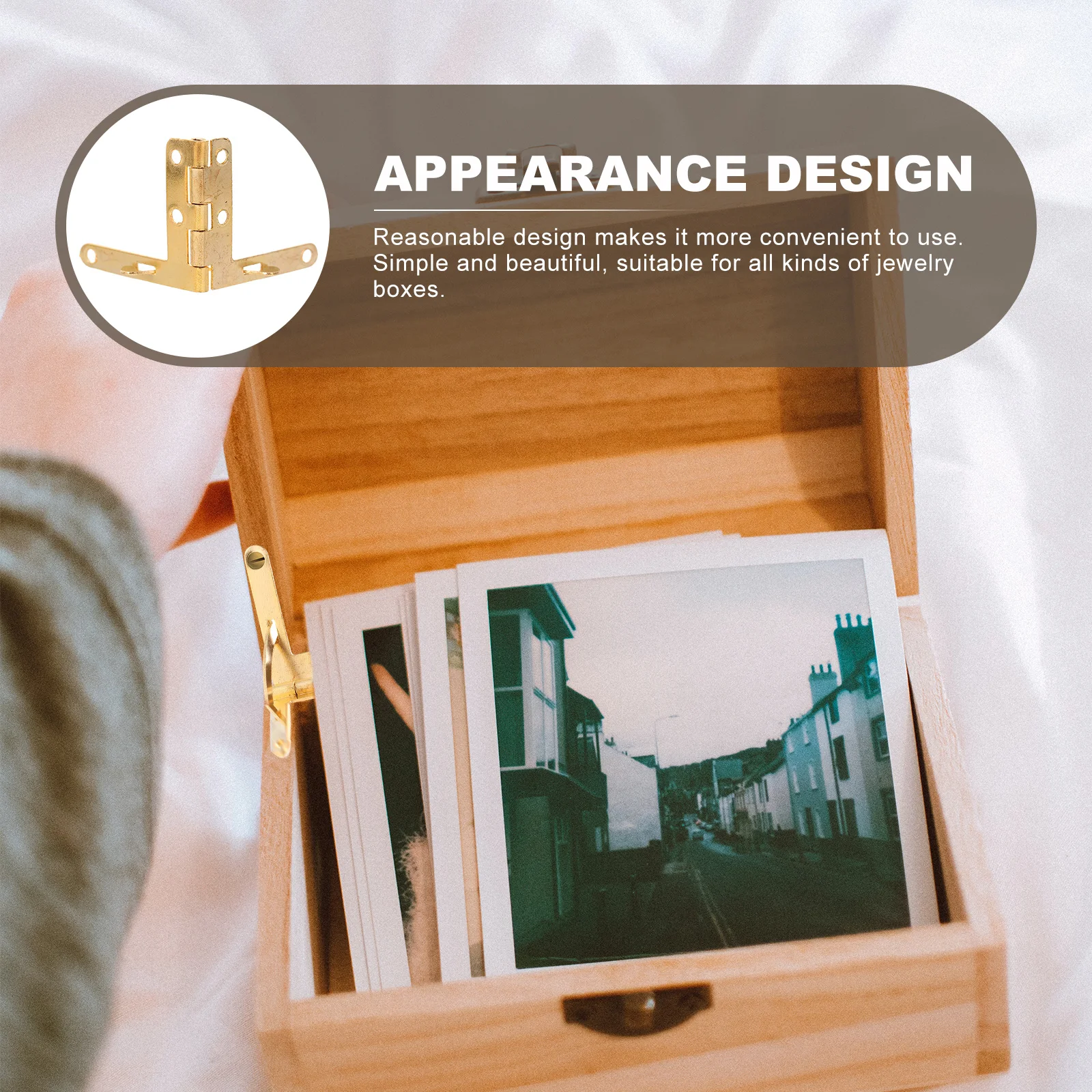 

50Pcs Jewelry Box Hinges Metal Hardware Decorative Iron Hinges for Gift Case Wood Chest Storage Box DIY Fittings Compact Design