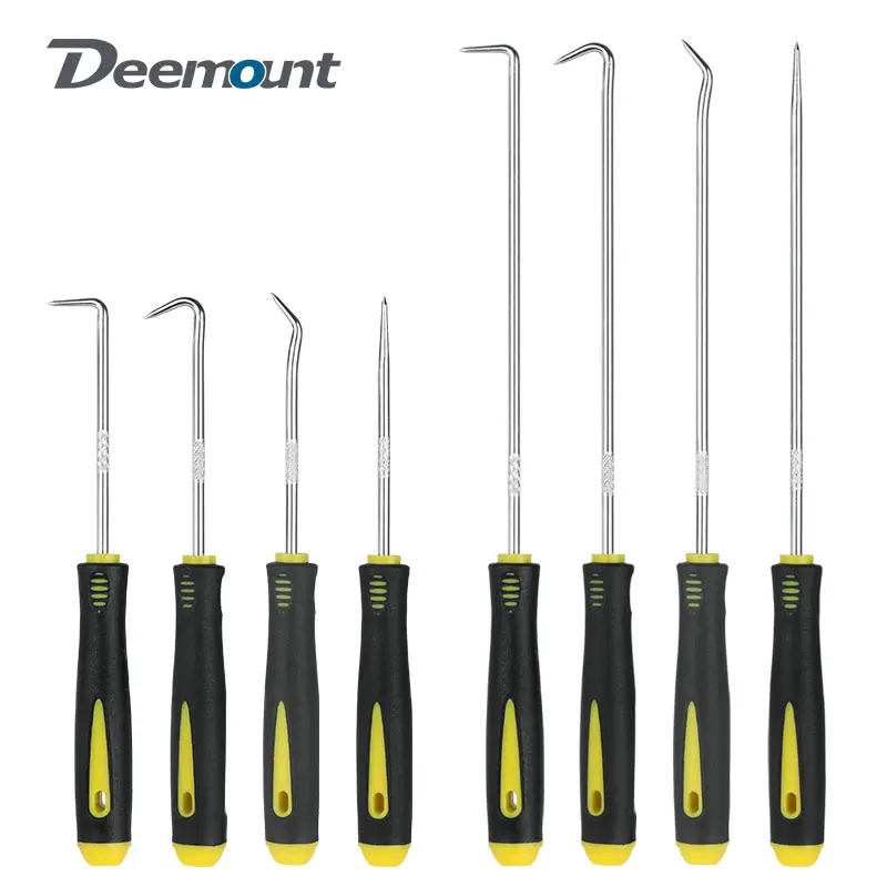 

Deemount 4PCS Pick and Hook Set Car Oil Seal Gasket Pick Hook Puller Remover For Repair Auto O-rings Oil Sponge Service Tool