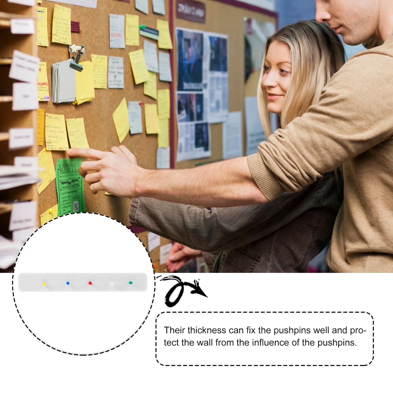 1Set Felt Bulletin Board Strip Adhesive Mounted Small Bulletin Boards for Wall Study Organization Planning Decor