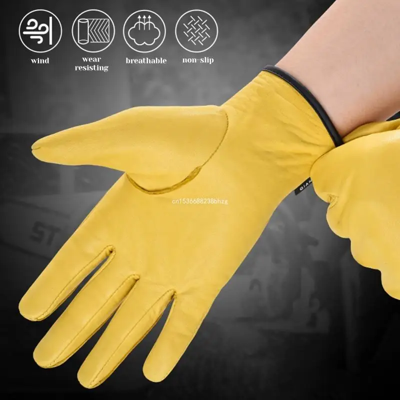 Leather Gardening Gloves for Women & Men Thorn Resistant Heavy Duty Gardening Gloves for Men Breathable Garden Gloves