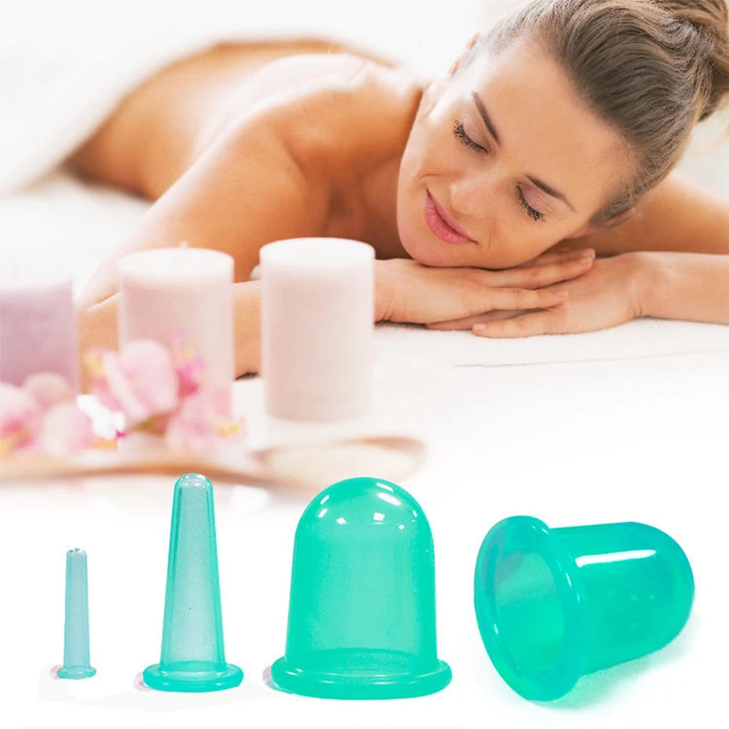 

Silicone Vacuum Cupping Massage Jars for Facial Suction Anti Cellulite Skin Scrapping Guasha Anti Wrinkle Face Neck Massage Tool