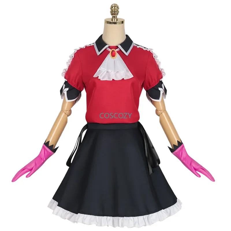 Adult Anime Oshi No Ko Arima Kana Cosplay Costume Wig Stage Clothing Red Princess Skirt Lolita Kawaii Birthday Party Xmas Suit