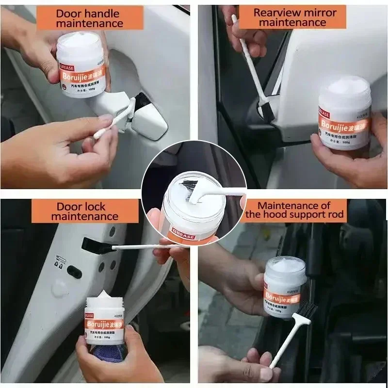 فتحة سقف السيارة المسار تشحيم الشحوم 100 جرام زيت تشحيم أبيض الشحوم صيانة ميكانيكية باب غير طبيعي الضوضاء مانع االصدأ أماجي