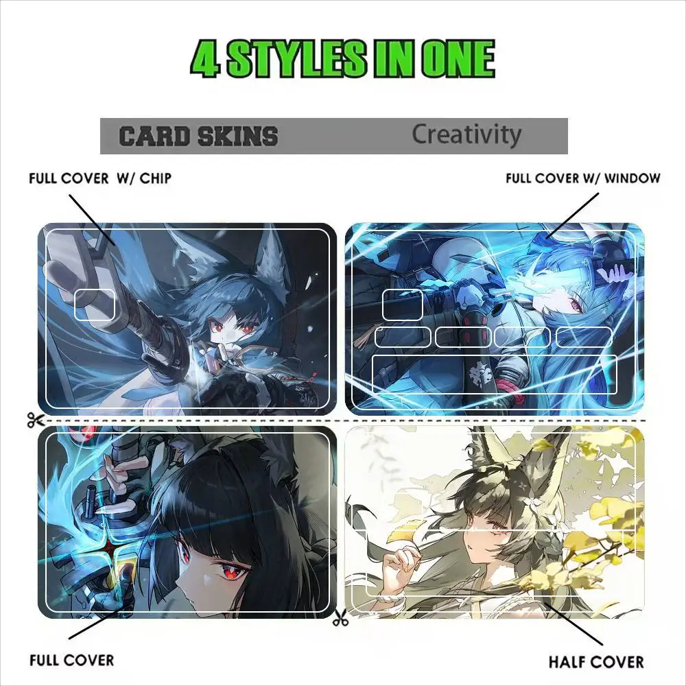 Hoshimi Miyabi ZZZ Game  Sticker Film Tape Skin for Credit Card Debit Card Waterproof Stickers Cartoon