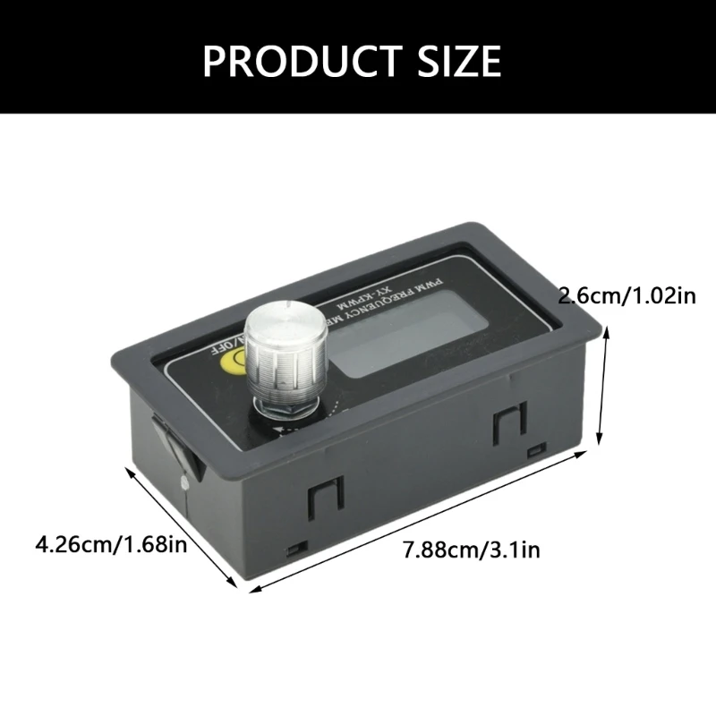 Adjustable PWM Frequency Generator Module with LCD Display and Rotary Switches Suitable for Precise Control