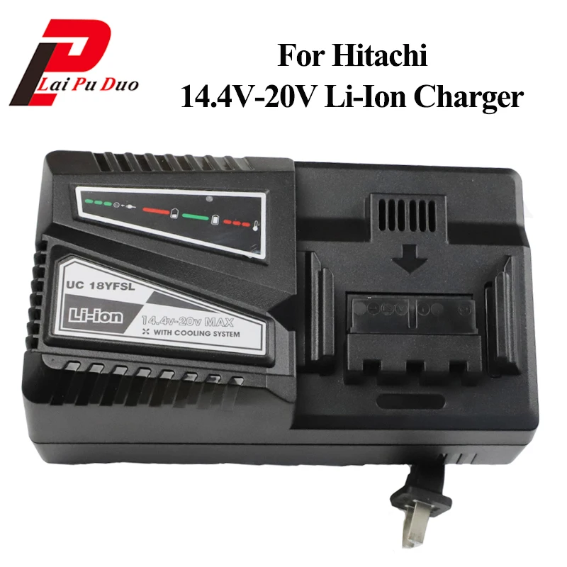 UC18YSFL Li-ion Battery Charger for Hitachi Electrical Drill 14.4V- 18V Li-ion Battery BSL1415 BSL1420 BSL1440 BSL1450