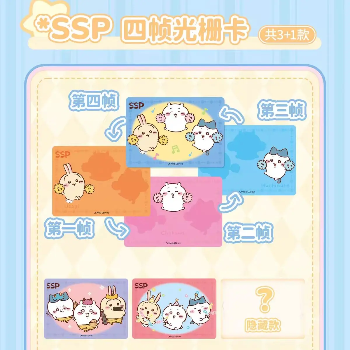 New  Original KABAO Chiikawa Fun Time Collectible Cards Hachiware Usagi Momonga Periphery Collection Card Exquisite Toy Gift
