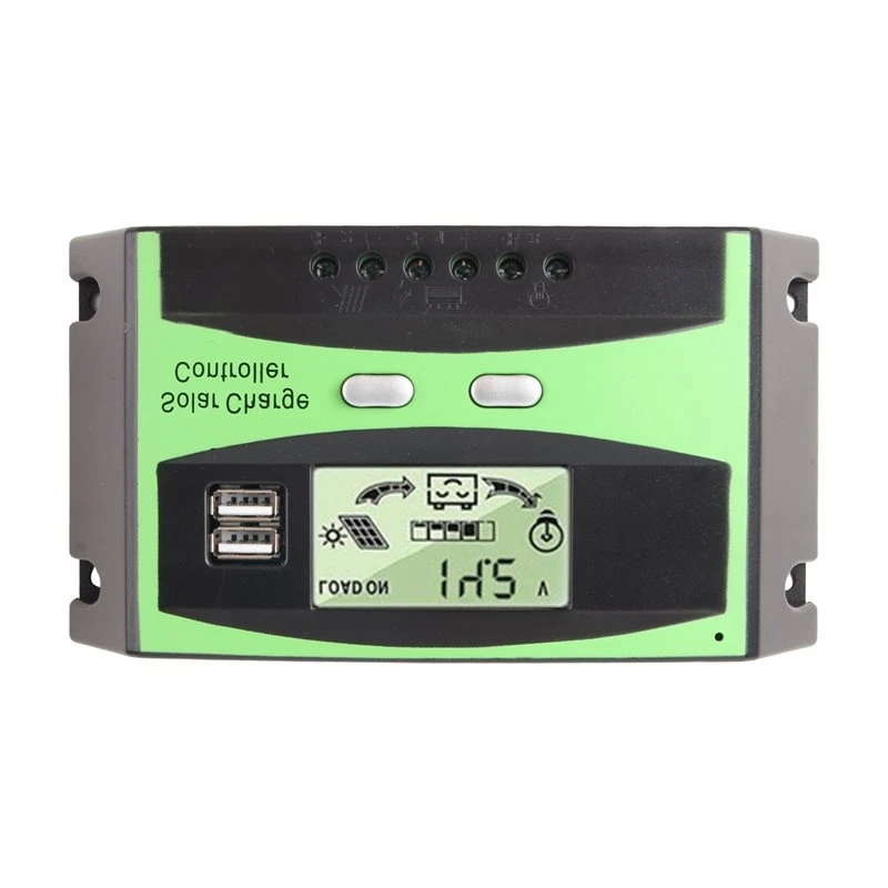 N15R-40A MPPT Solar Charge Controller 12V/24V Auto Solar Panel Charger Regulator With LCD Display Dual USB Port Load Output