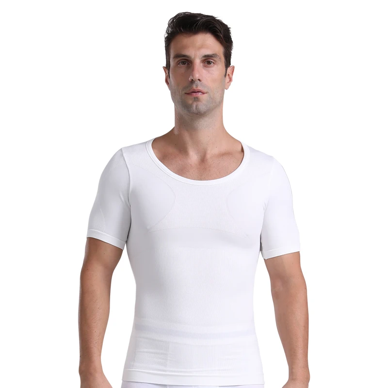 Men's Breathable Compression Tummy Control Undershirt Slimming Body Shaper Sleeveless Tank Top Shaping Spring/Summer Sweatshirt