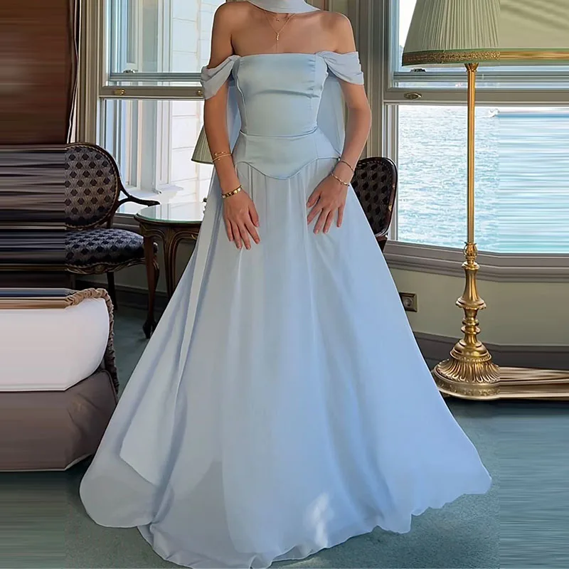 Elegante pure kleur geplooide banketjurk zomer nieuwe lint backless lange jurk temperament hoge taille Franse stijl avondjurk