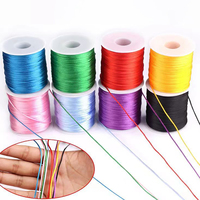 100M/Roll 1.5mm Colorful Nylon Cord Satin Rope Chinese Knotting Thread Strong Braided Bracelet  For DIY Jewelry Making Line