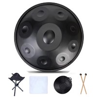18 Inch Handpan 9 Notes G Minor 440 Hz Glucophone Steel Tongue Drum Beginner Handpan Music Percussion Instrument