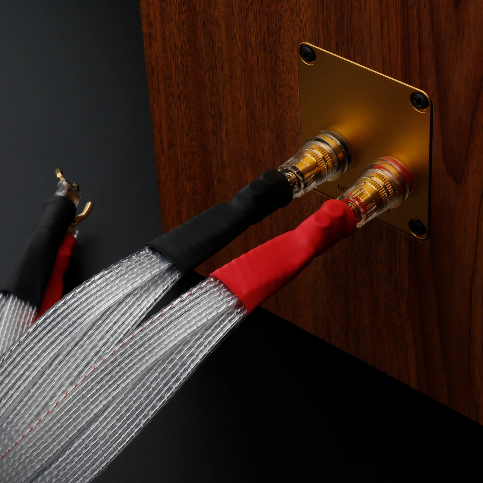 

Preffair L322 4 pieces Dual line splitter speaker bridge wiring with banana/y spades connectors speaker cable