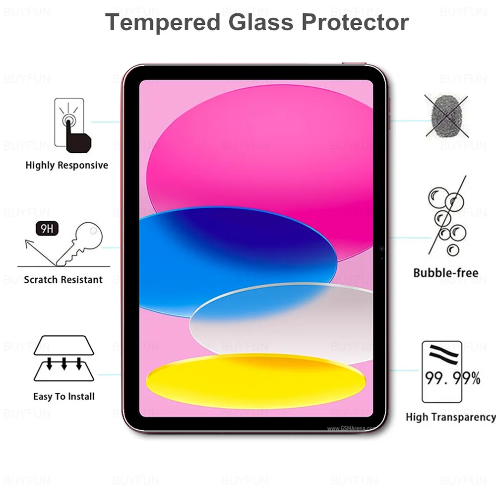 2in1 9H Tempered Glass For Apple iPad 2022 10.9Inch Camera Screen Protector For Ipad 10th Ipad10 Ipad2022 Full Cover Tablet Film